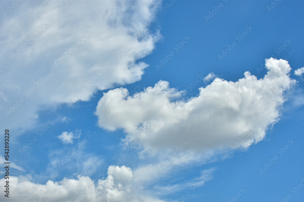Fototapeta premium White clouds against blue sky for a backgrounds.