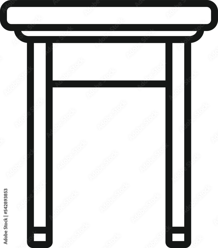 Backless chair icon outline vector. Room design. Modern house Backless chair icon outline vector. Room design. Modern house