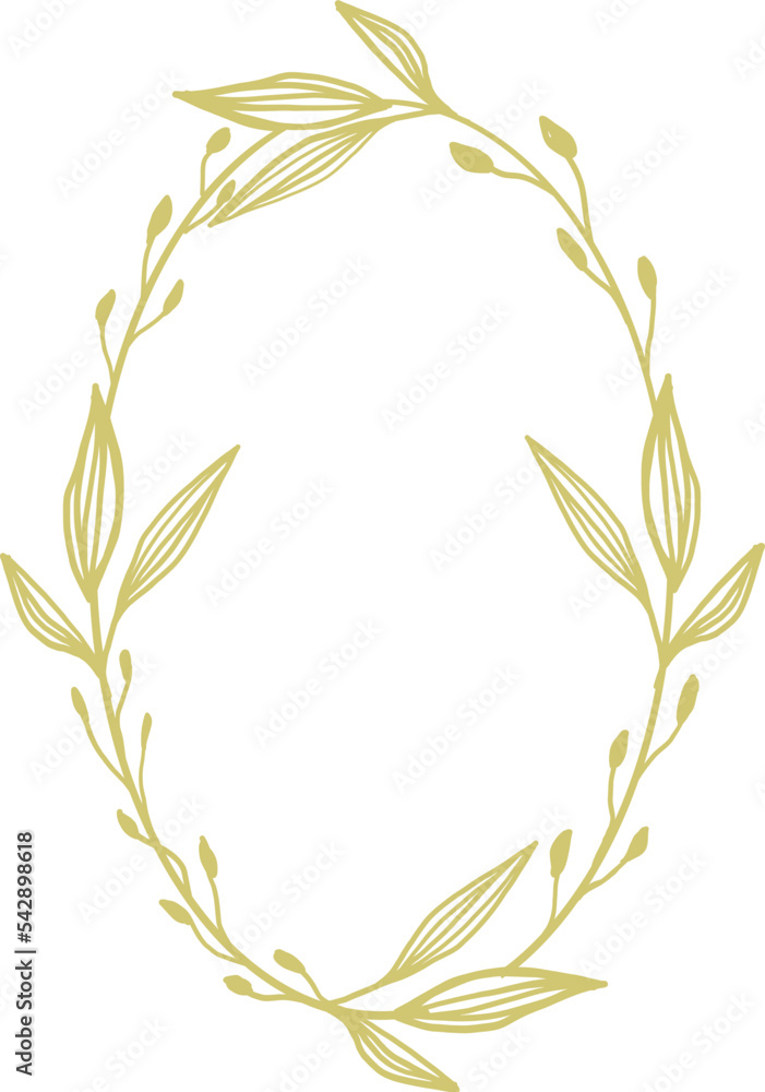 Flower Wreath Frame Line Art Flower Wreath Frame Line Art