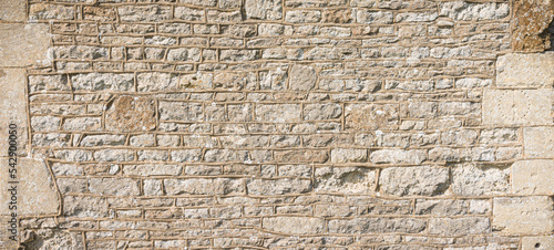 Photography Old stone wall pattern or texture, detail of ancient UK church