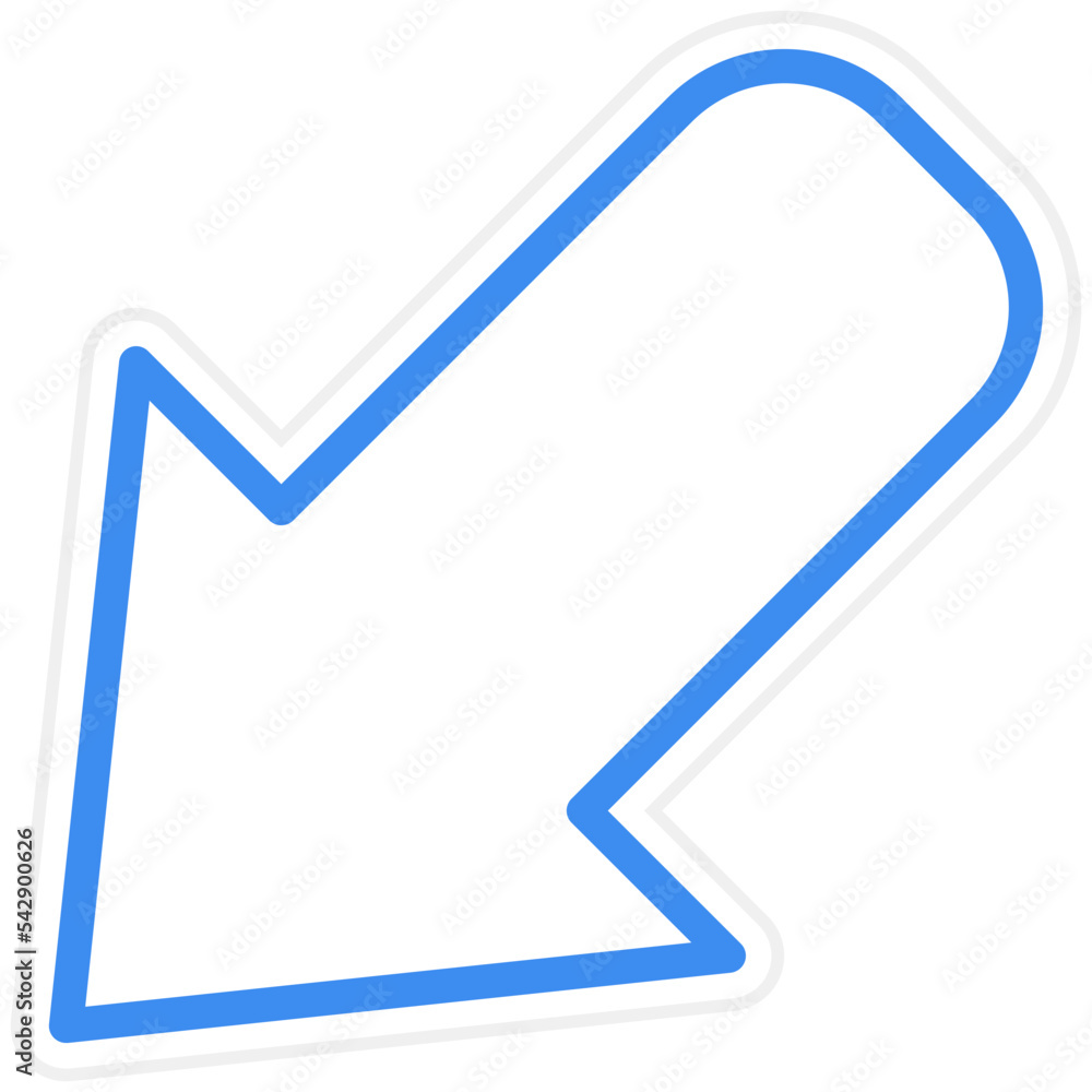 Down Left Icon Style Down Left Icon Style