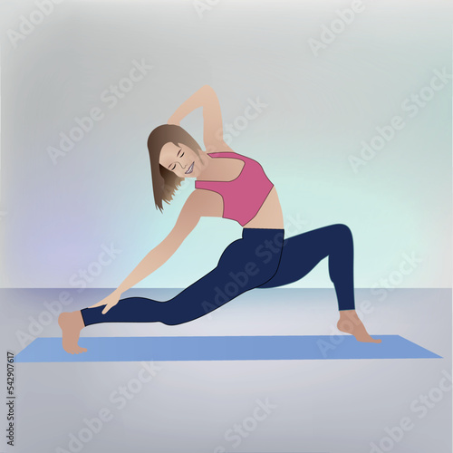 woman doing yoga