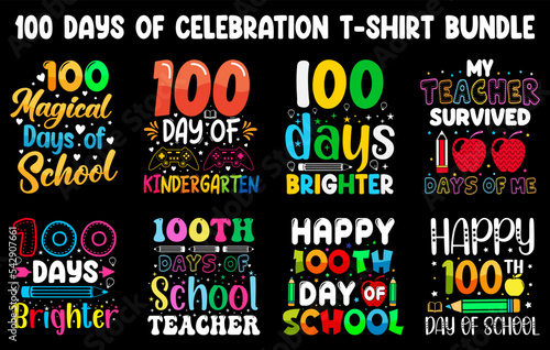 100th days of school t shirt bundle, hundred days t shirt design, 100th days celebration t shirt