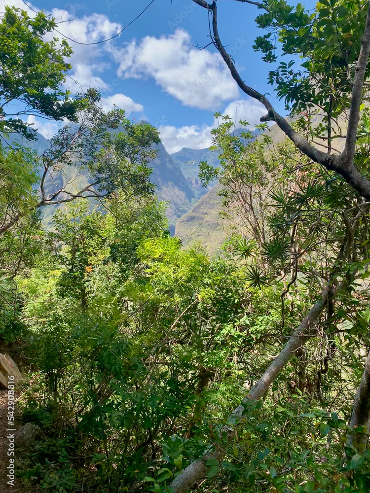Paysage de montagnes sur l'île de la Réunion