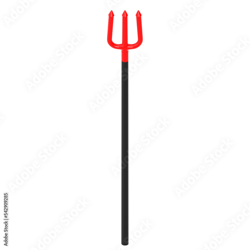 Tableau sur toile 3d rendering illustration of a Devil pitchfork toy