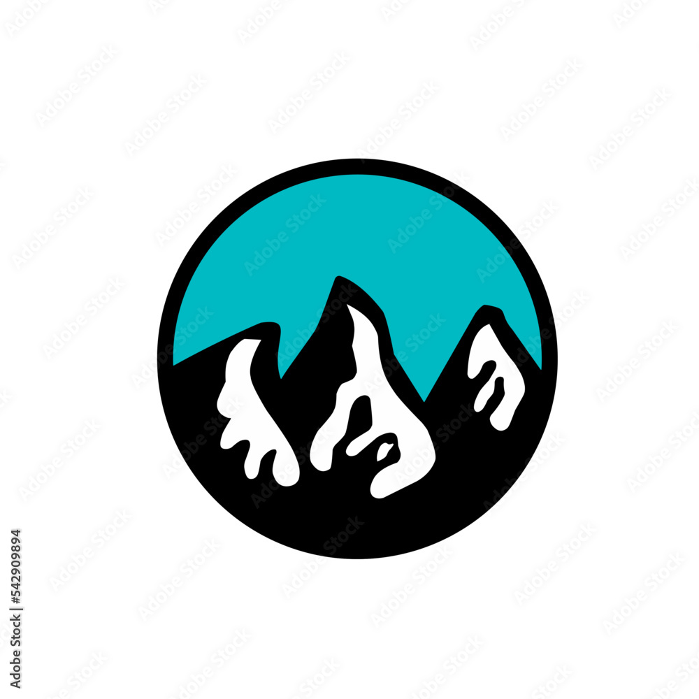 Mountain And Sea Colorful Modern Circle Logo Symbol Icon Vector Mountain And Sea Colorful Modern Circle Logo Symbol Icon Vector