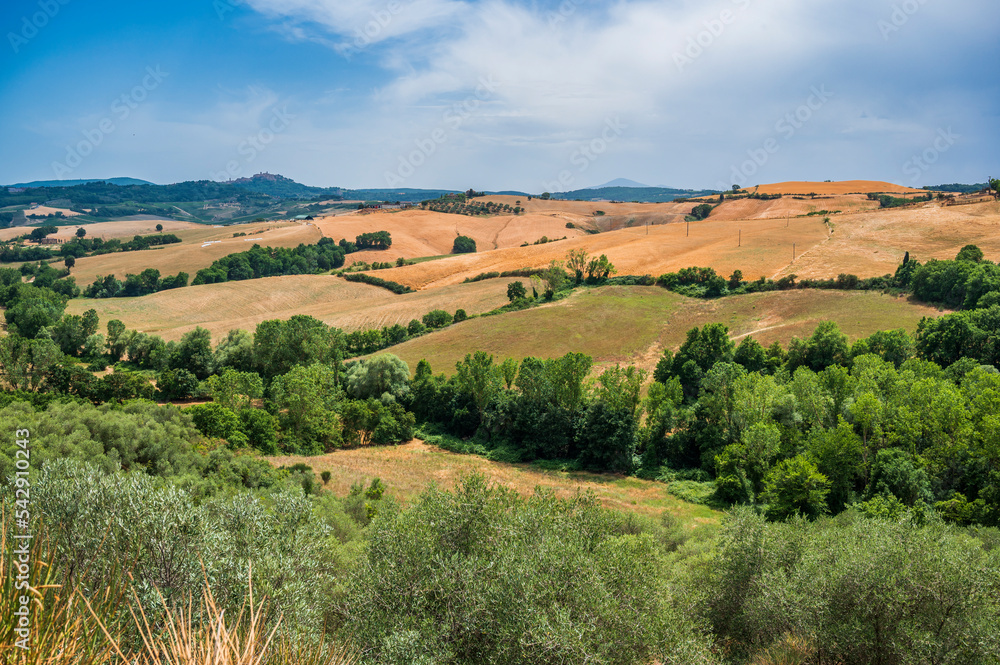 Naklejka premium Montepulciano and the Val D'Orcia. Magical Tuscany.