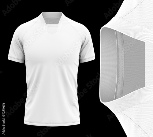 classic jersey mockup on white and black background