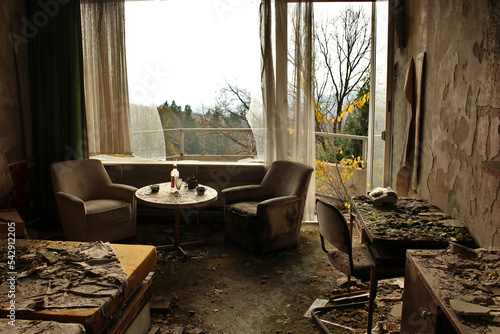 Lost Place, old House, abandoned Hotel,  photo