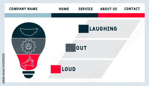 LOL - Laughing Out Loud acronym. business concept background.  vector illustration concept with keywords and icons. lettering illustration with icons for web banner, flyer, landing