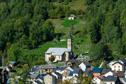 Aulus-les-Bains is a commune in the Ariège department in the Occitanie region of south-western France. photo