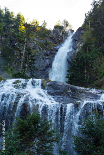 Obraz na płótnie The Ars waterfall is a natural waterfall in France, Pyrenees. w salonie