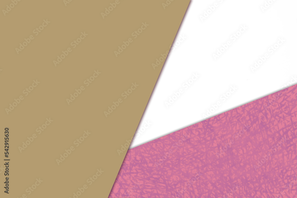 Plain vs textured bright fresh shades of coloured papers intersecting to form a triangle shape for cover design