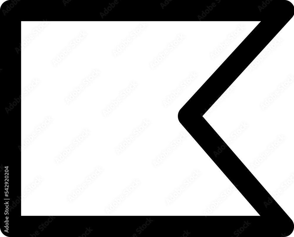 Obraz premium flag vector outline sign