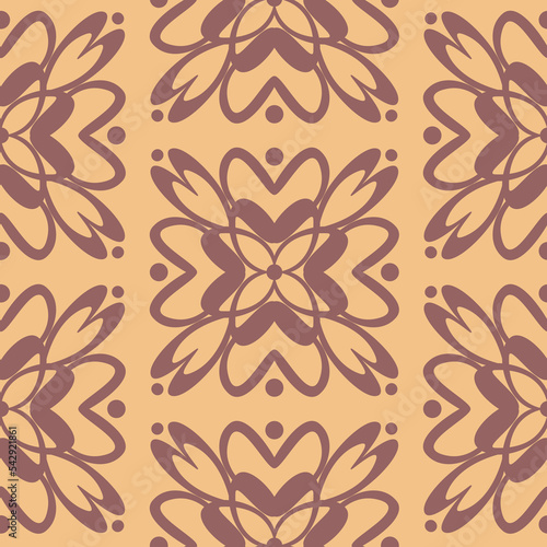 Beige floral pattern for textile, seamless pattern for design, scrapbook background wallpaper