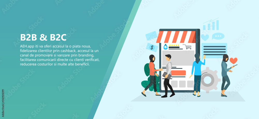 Φωτογραφία Illustration of online shopping for reseller Suitable for landing page, flyers,