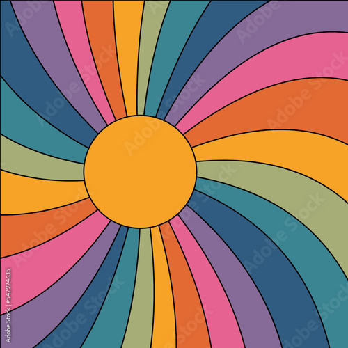Retro sunburst illustration