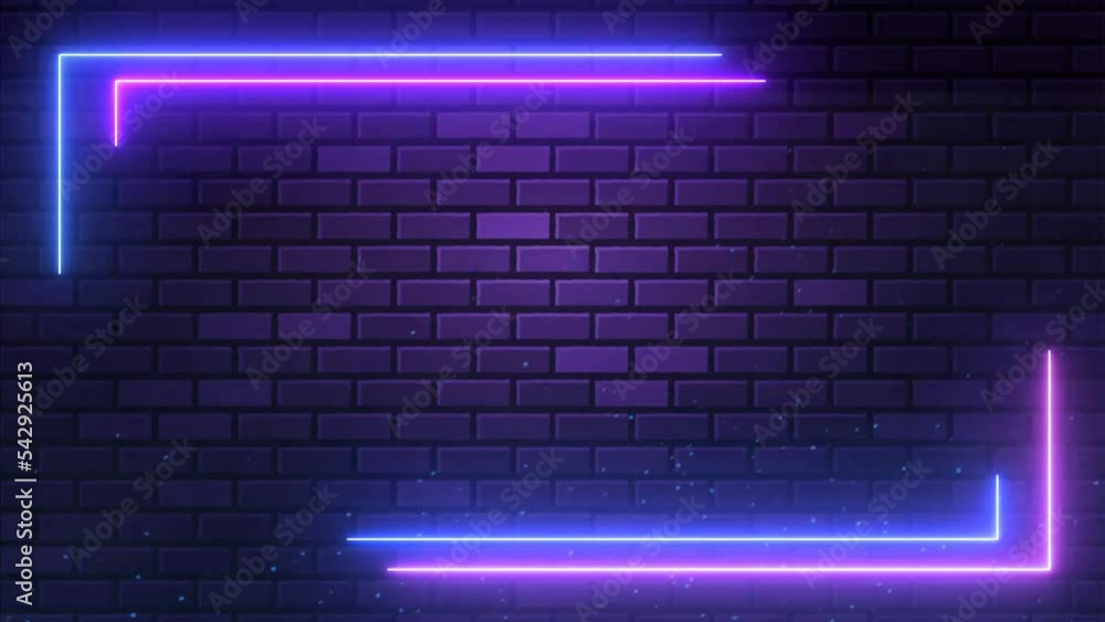 glowing neon lines Abstract background with a neon Frame with empty space for logo or text.Animation on black background loop glowing neon lines Abstract background with a neon Frame with empty space for logo or text.Animation on black background loop