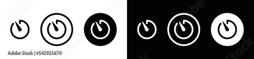 Timer button icon vector for apps or websites. Stopwatch symbol illustration. Countdown timer sign silhouette