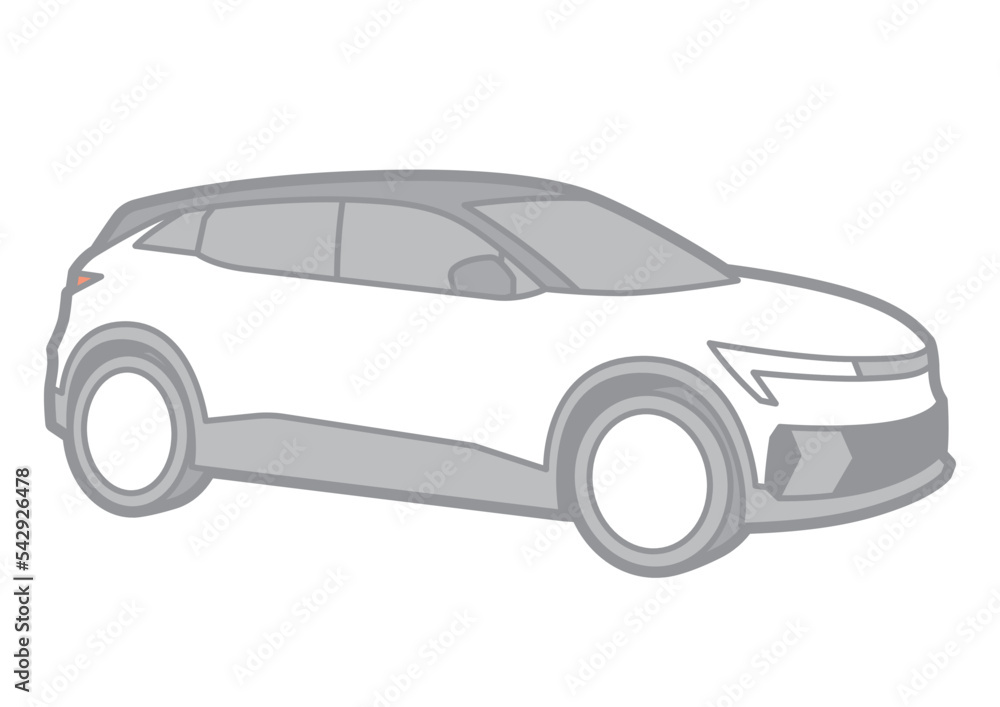 Fototapeta premium FRENCH SUV - VECTOR ILLUSTRATOR ON WHITE BACKGROUND - SPORTCAR_T130 : 542926478