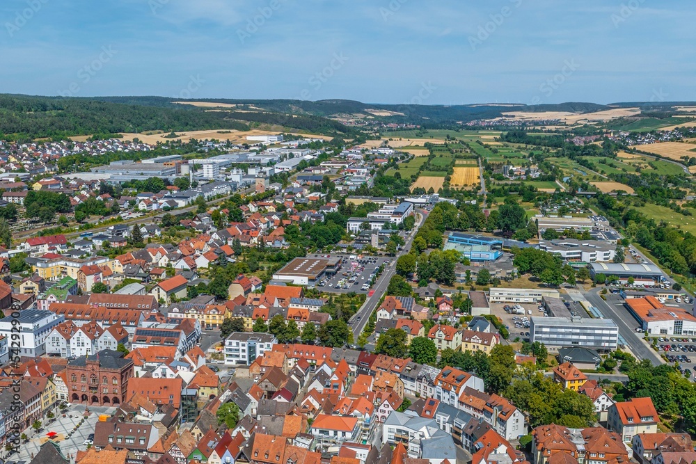 Ausblick auf Tauberbischofsheim und das Taubertal nördlich der Stadt
