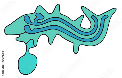 Geoglyph of the whale from Nazca, Nazca lines, Peru