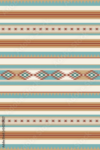 Ethnic boho geometric pattern. Mexican tribal ornament for rug, blanket. South Western design. Vector seamless pattern.
