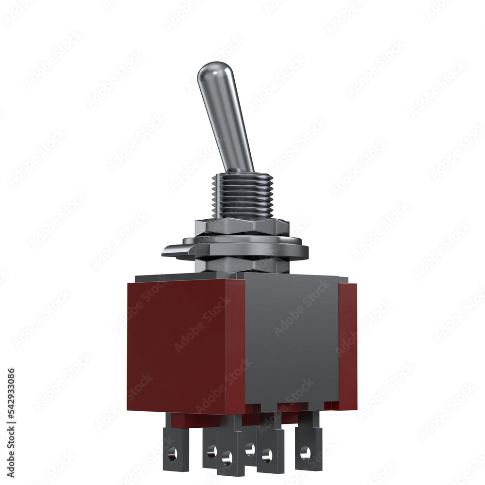 3d rendering illustration of a double pole double throw switch 3d rendering illustration of a double pole double throw switch
