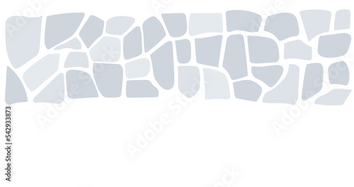 Garden tiles design. Light gray tones stone banner. Minimal texture background pattern. Minimalism landscape. 
