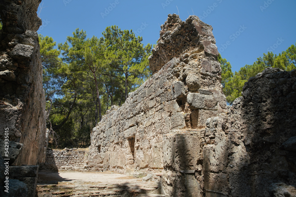 Phaselis Ancient City in Kemer, Antalya, Turkiye