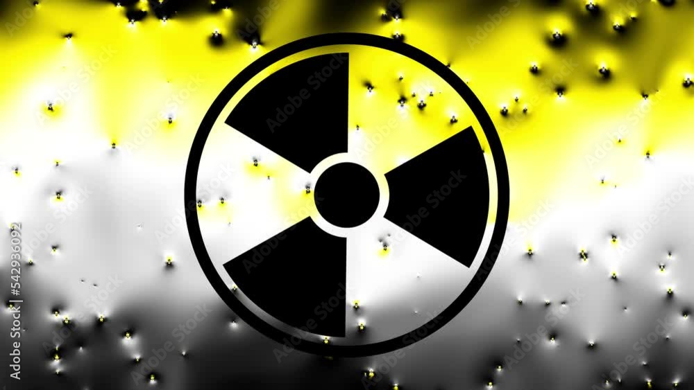 Nuclear symbol flashing icon looping viseo.4k Nuclear symbol flashing icon looping viseo.4k