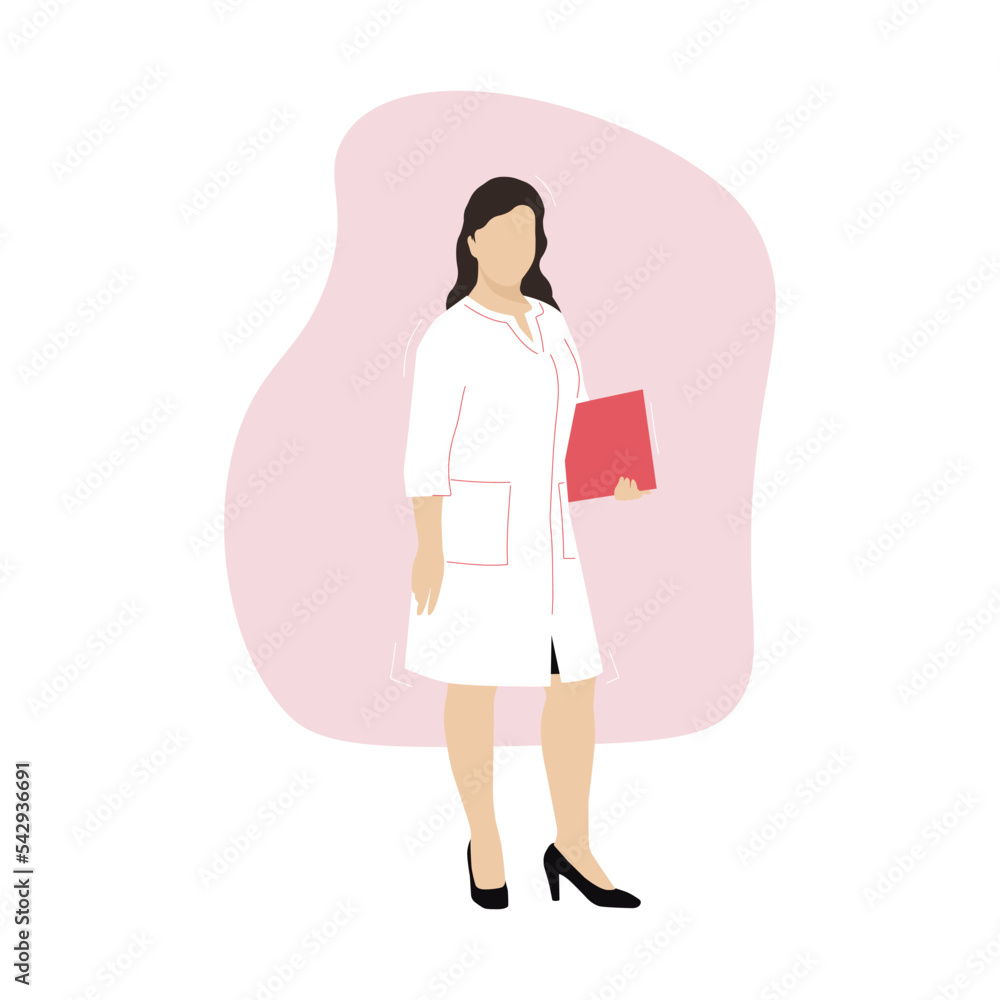 Woman doctor with a file Woman doctor with a file