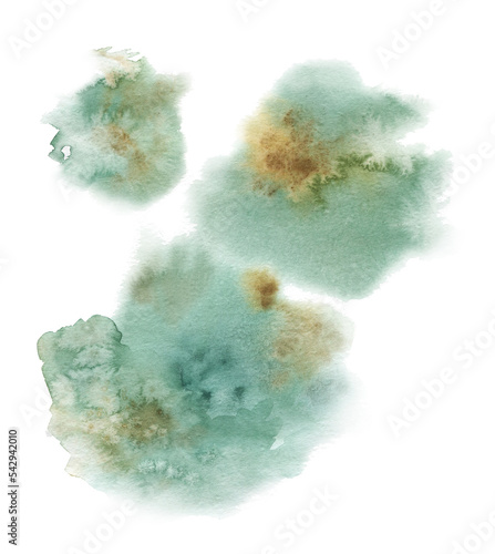 Watercolor vintage turquoise background. Retro underwater texture for creative design
