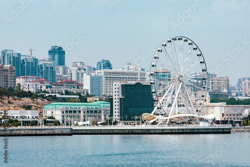 Ferris Wheel also known as the Baku Eye is a Ferris wheel on Baku Boulevard, Azerbaijan. photo