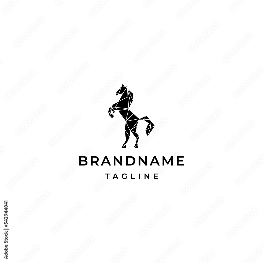 Geometric horse logo design template Geometric horse logo design template