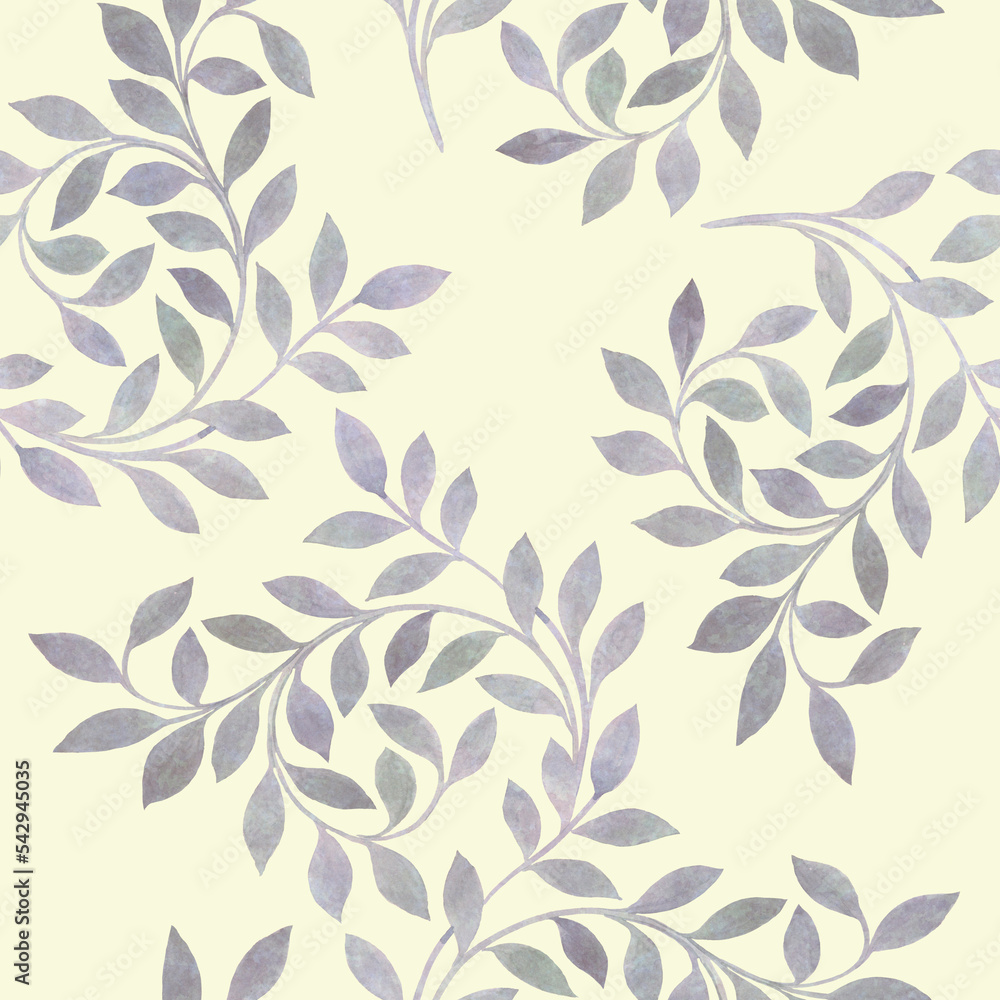 custom made wallpaper toronto digitalSeamless botanical pattern. Leaves watercolor ornament for design, wallpaper, wrapping paper.