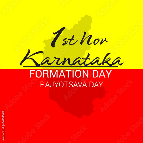 Vector illustration of a Background for Karnataka Formation Day, Kannada Rajyotsava.