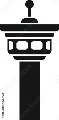 Aiport plane tower icon simple vector. Ground support. Cargo aviation