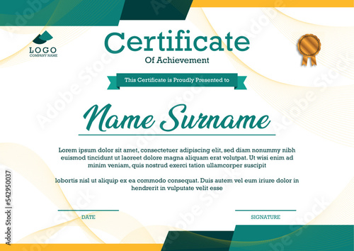 print-ready A4 size certificate template