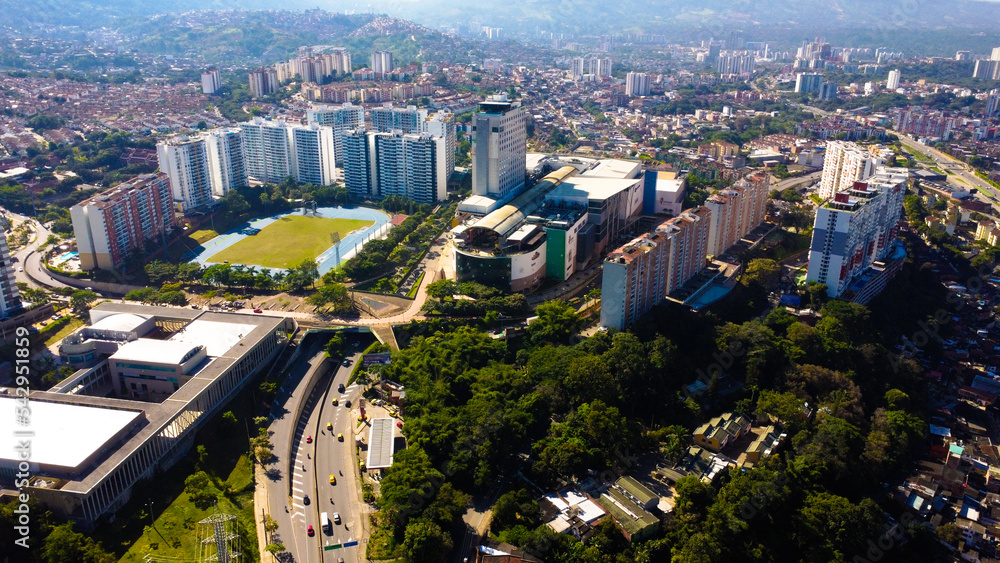 Naklejka premium Aerial view of the city (1)