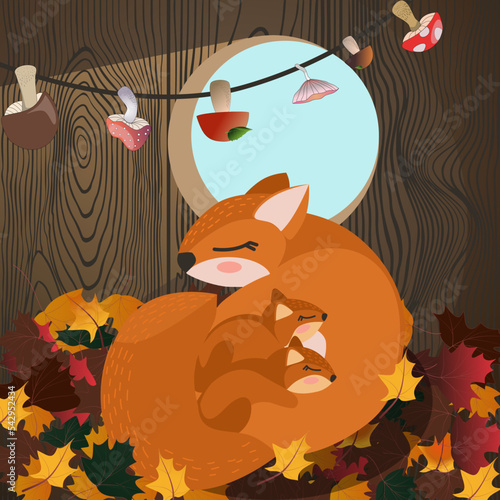 Εκτύπωση καμβά Squirrel in hibernation