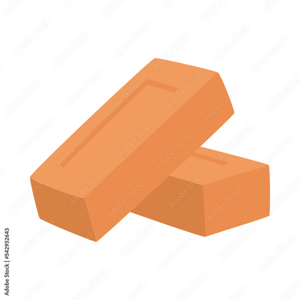 Bricks Sign Emoji Icon Illustration. Construction Vector Symbol