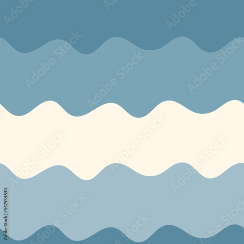 Marine seamless pattern.Background with waves.Texture of the sea, river or water. Repeating texture. Print for book cover, postcard.Surface design.Stock vector illustration. © liza