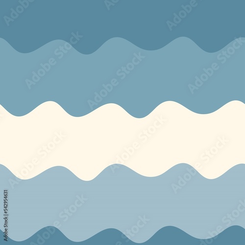 Marine seamless pattern.Background with waves.Texture of the sea, river or water. Repeating texture. Print for book cover, postcard.Surface design.Stock illustration.