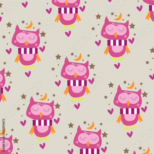 Seamless pattern with cute animal cartoons perfect for wrapping paper and decoration