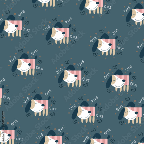 Seamless pattern with cute animal cartoons perfect for wrapping paper and decoration