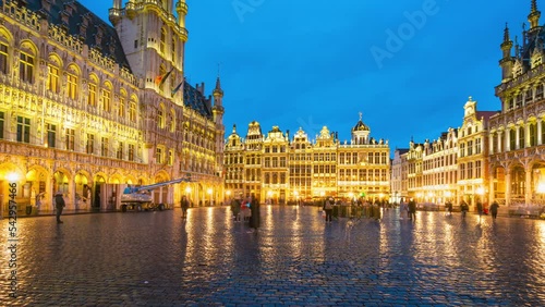 Brussels cityscape Time Lapse, Belgium