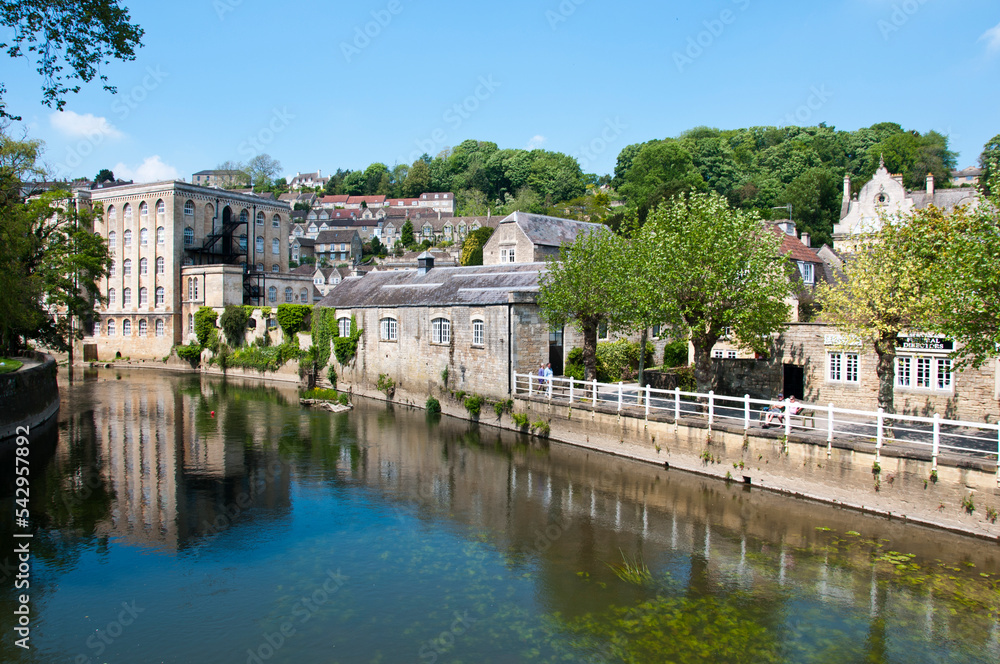 Fototapeta premium The river at Bradford on Avon, Wiltshire, England