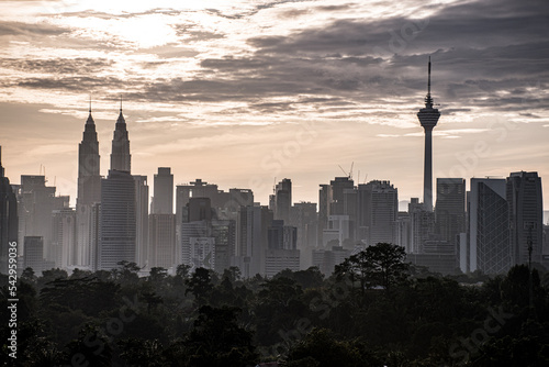 Photography Morning view of downtown Kuala Lumpur