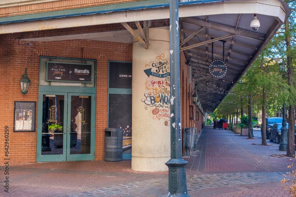 Entrance to Fulton Alley, an Events Venue on Fulton Street in the Warehouse District on October